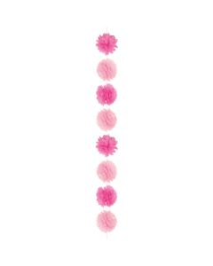 Guirlande Pompons Roses Ballerine 3 m