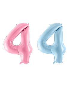 Ballon chiffre 4 - 86 cm - couleur au choix