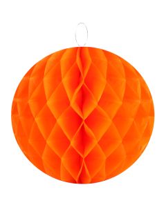 2 boules papier alvéolé orange - 30 cm