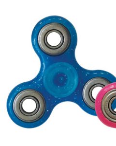 Hand spinner pailleté bleu