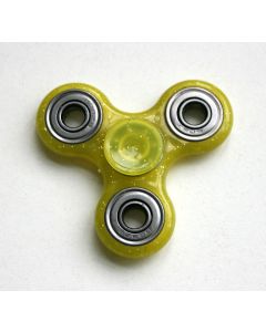 Hand spinner pailleté jaune