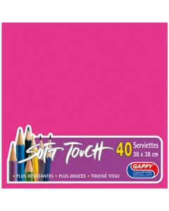 Serviettes soft touch - Fuchsia