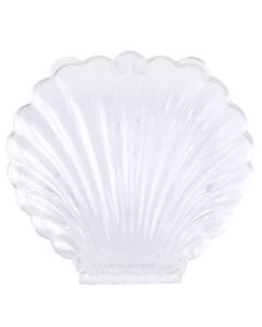 Lot de 3 coquillages en plexi transparent - 9 cm x 7 cm