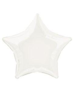 Ballon hélium en forme d'étoile - blanc