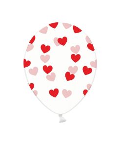 6x Ballon de baudruche coeur Heart Rouge