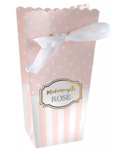 Sachets dragées mademoiselle rose X6