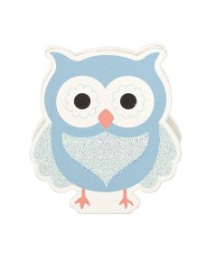 12 Marque-places hibou bleu