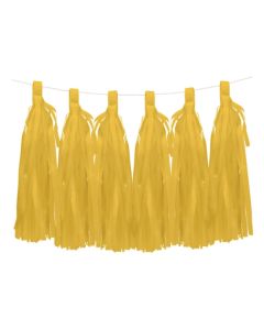 6 tassels jaune