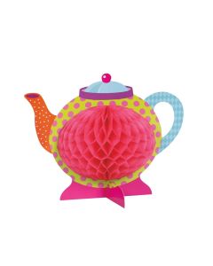 Théière multicolore en papier alvéolé