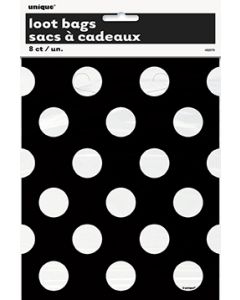 8 pochettes à pois Candy Bar - noir