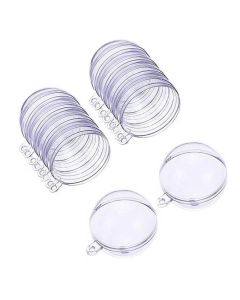 Lot x500 Boule de Noel Transparente 8 cm