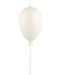 Faux ballon blanc en verre à suspendre - grand modèle