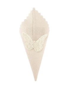 12 Cornets à dragées papillon
