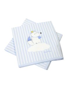 x20 Serviette Papier Babyshower bleu