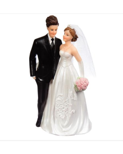Couple mariés résine - 16 cm