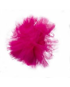 Pompon tulle pastel fuchsia - Ø30cm