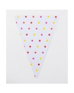 5 fanions à pois 15 x 21 cm – multicolore