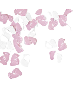 Confetti petit pied rose et blanc