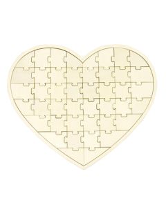 Livre d'or coeur puzzle bois