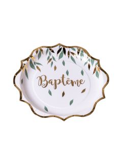 assiettes baptême