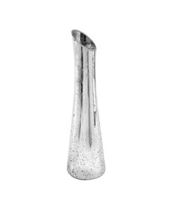 Vase Soliflore métalisé argent 26cm