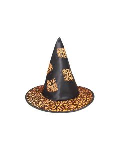 Chapeau de sorcière noir et doré - enfant