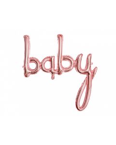 Ballon lettres baby rose gold