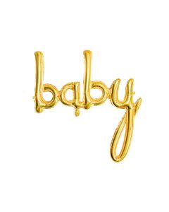 Ballon lettres baby jaune gold