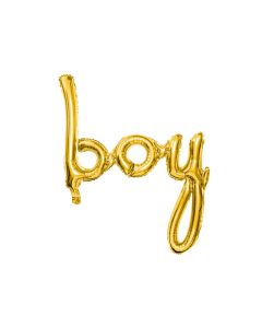 Ballon lettres Boy jaune gold