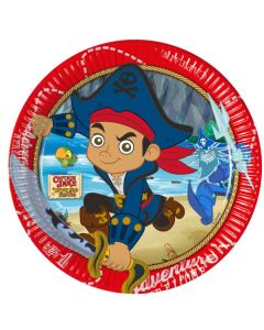 8 Assiettes Jake et les Pirates - 23 cm