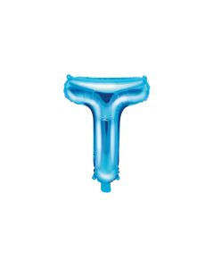 Ballon bleu lettre T - 36 cm