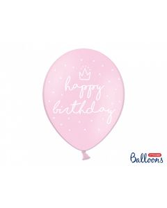 Ballon de baudruche rose anniversaire fille