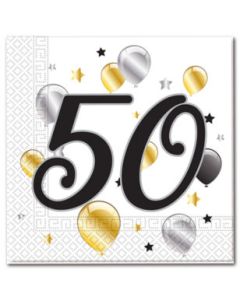 serviettes 50 ans