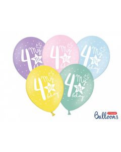 ballon multicolore anniversaire 4 ans