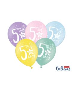 ballon multicolore anniversaire 5 ans