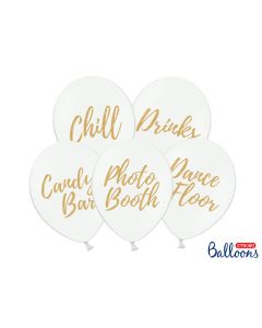 5 Ballons mariage Candy Bar, Chill, Dance Floor, Drinks, Photo Booth