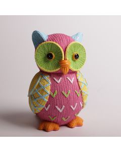 Tirelire hibou multicolore