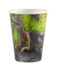 8 Gobelets attaque de dinosaure 
