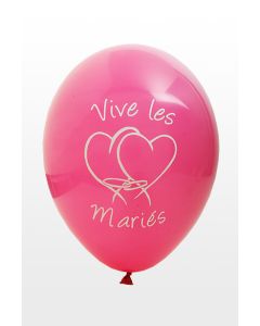 Ballons "Vive les mariés" - fuchsia - x8