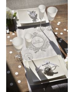 Chemin de table mariage just married de la couleur de votre choix