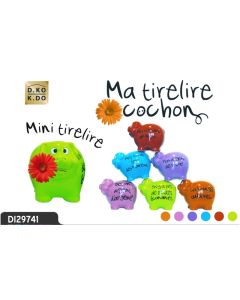 Tirelire cochon PM "les mots"