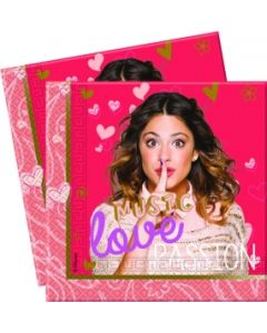 20 serviettes Music Passion Violetta