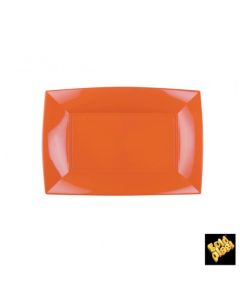 8 assiettes rectangulaire orange