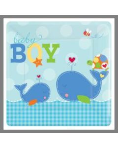 Assiettes Baby Shower - Collection garçon - x8