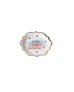 Assiettes gender reveal 