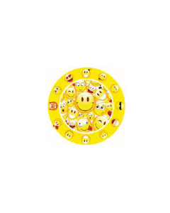 6 Assiettes en carton emoji pas chères