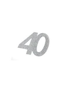 autocollant anniversaire 40 ans argent