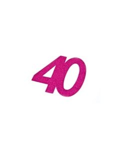 autocollant anniversaire 40 ans fuchsia