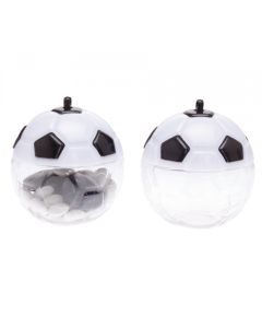 Boîte dragees ballon football noir blanc 5 cm 