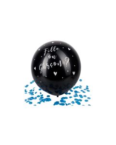 ballon géant confettis bleu